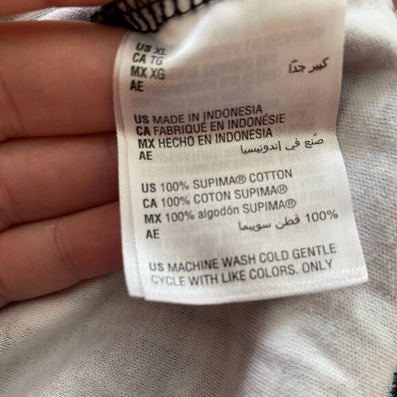 100% Supima Cotton XL Charter Club Women's Black and White Plaid Long Sleeve - Picture 4 of 4